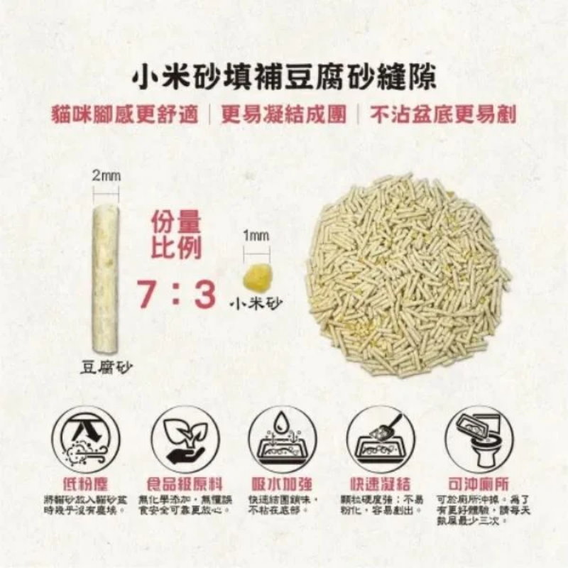 小米豆腐混合貓砂